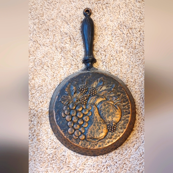 Vintage 1972 Homco/Syroco Teapot Coffee Pot Skillet Wall Decor Set Of 3 - Picture 4 of 7